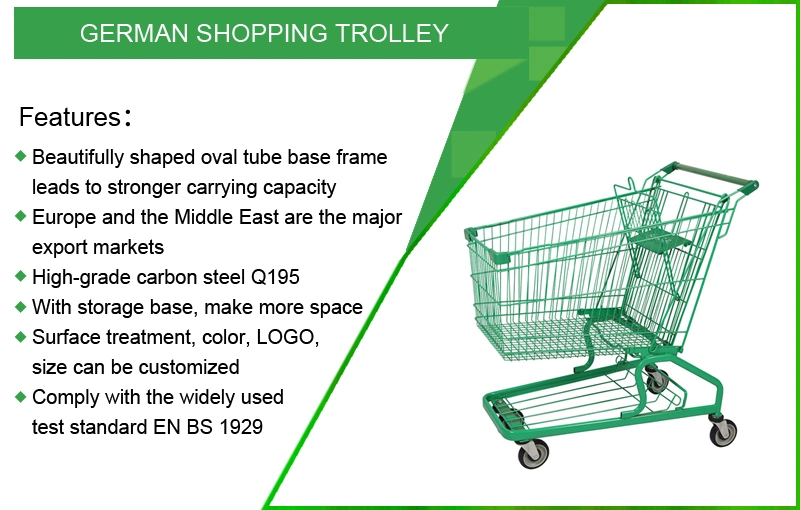 150L Middle East Design Supermarket Shopping Trolley Price Manufacturer