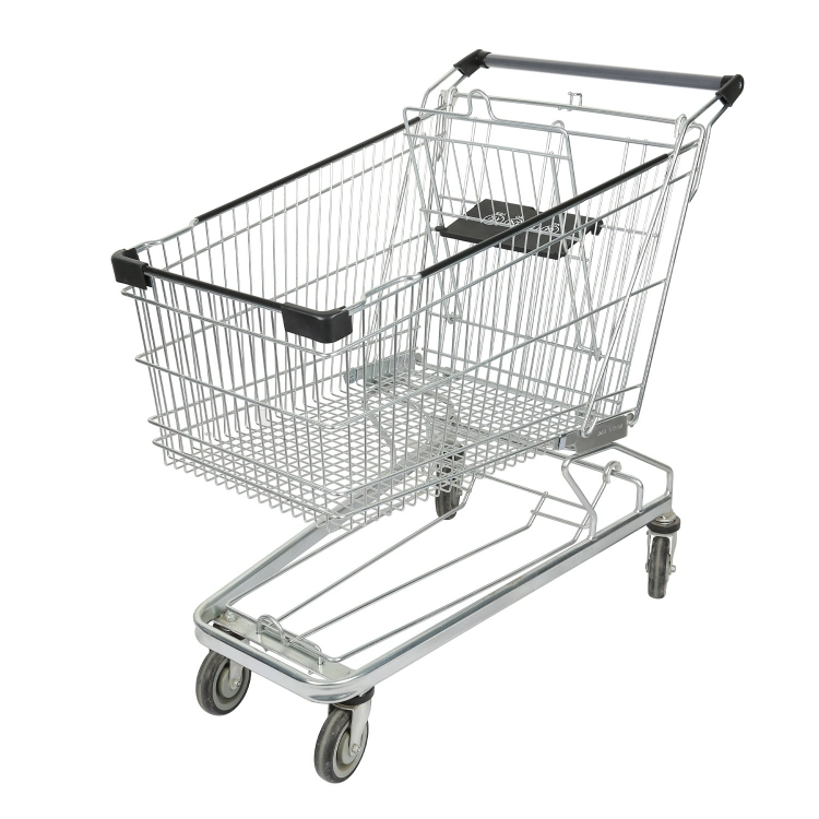 150L Germany Steel Zinc Supermarket Shopping Cart Trolley