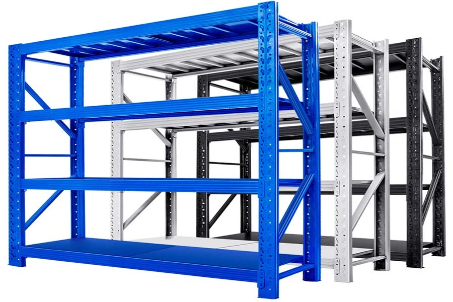 Metal 300kg Light Grey Medium Duty Racking Storage Racks