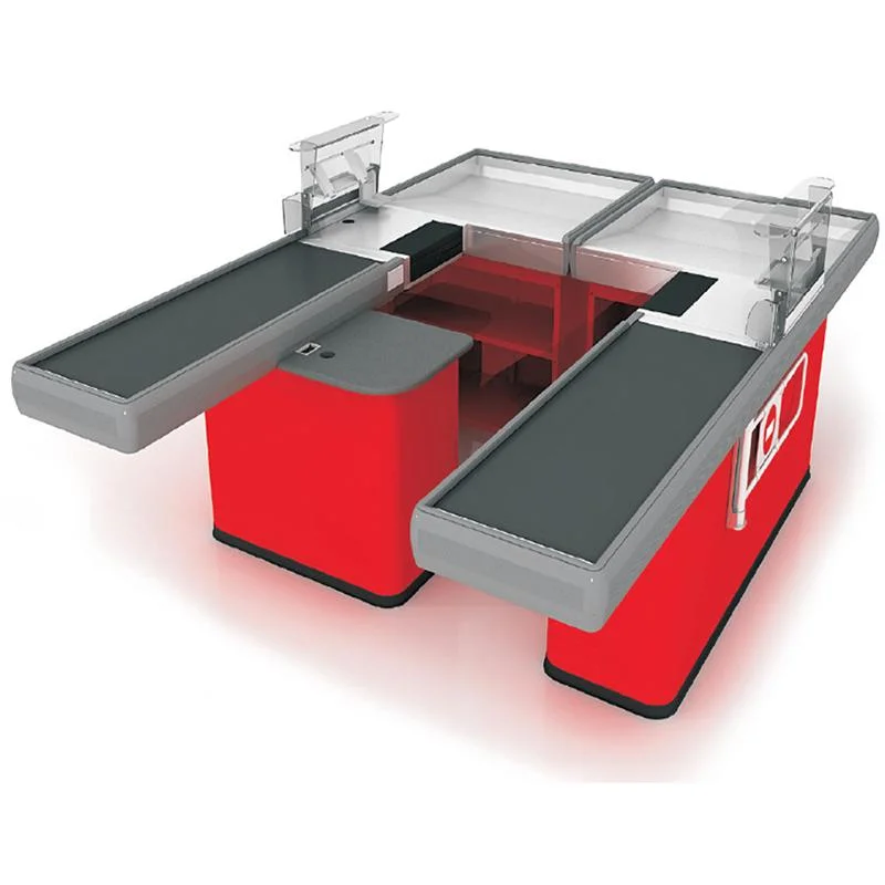 Supermarket Cashier Desk Customized Shop Checkout Counter