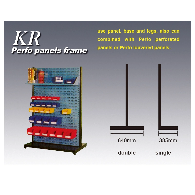 Medium Duty Garage Single Side Shelf with 4 Panel in Blue Color Light Duty Rack