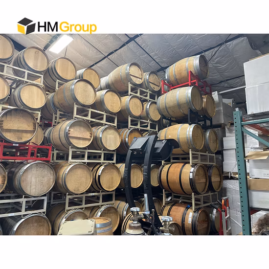 Stapelbare, robuste, pulverbeschichtete Doppelfässer-Weinregale für 55 Gallonen